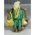 STUNNING COLLECTABLE MUD MEN-OLD MAN CARRYING A LARGE DISK BID NOW!!!