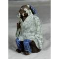 STUNNING COLLECTABLE MUD MEN-SEATED MAN WITH A SPECIAL ROBE BID NOW!!!