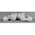 PAIR OF MINIATURE DUCKS WITH FLOWERS(BEAUTIFUL) BID NOW !!