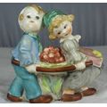 WALL SCONES - TWO KIDS CARRYING FRUIT (BEAUTIFUL) BID NOW !!