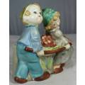 WALL SCONES - TWO KIDS CARRYING FRUIT (BEAUTIFUL) BID NOW !!