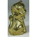 BRASS CAT WITH A BOW TIE-STUNNING-BID NOW!
