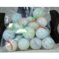 VINTAGE WHITE COLLECTION OF 20 MARBLES-A MUST HAVE-BID NOW!