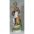 LARGE LADY WITH A BASKET AND A DOG(STUNNING) BID NOW!