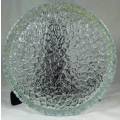 LARGE PRESSED GLASS BOWL WITH A SILVER PLATED RIM(BEAUTIFUL) BID NOW!