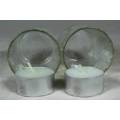 PAIR OF DECORATED GLASSES WITH CANDLES(LOVELY)-BID NOW!