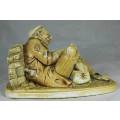 NATURE CRAFT ENGLAND(TRAMP WITH HIS DOG TRAVELERS REST)-BID NOW!