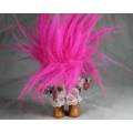RUSS TROLL DOLL MADE IN CHINA -HAPPY BIRTHDAY TROLL IN A PARTY DRESS-BID NOW!!!!