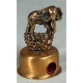 COPPER PENCIL SHARPENER WITH A ELEPHANT FIGURE(LOVELY) BID NOW!!!!!