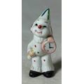 MINIATURE CLOWN-HOLDING A LARGE CLOCK(LOVELY) BID NOW!!!