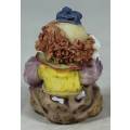 MINIATURE CLOWN SEATED SCRATCHING HIS HEAD (LOVELY) BID NOW!!!