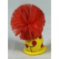 MINIATURE CLOWN WITH LARGE ORANGE HAIR BY FAY (LOVELY) BID NOW!!!