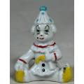 MINIATURE CLOWN SEATED WITH YELLOW SHOES(LOVELY) BID NOW!!!