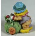 MINIATURE CLOWN WITH A GIFT CART (LOVELY) BID NOW!!!