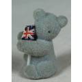 MINIATURE SUEDE KOALA WITH THE AUSTRALIAN FLAG (LOVELY) BID NOW!!!