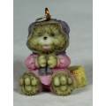 MINIATURE BEAR WITH A HAT PENDANT (LOVELY) BID NOW!!!