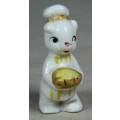 MINIATURE CHEF KITTY WITH BREAD (LOVELY) BID NOW!!!