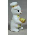 MINIATURE CHEF KITTY WITH BREAD (LOVELY) BID NOW!!!