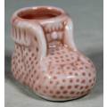 MINIATURE CERAMIC PINK BOOTY (LOVELY) BID NOW!!!