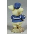 MINIATURE SAILOR WITH A SHIPS WHEEL (LOVELY) BID NOW!!!