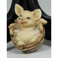 MINIATURE PIGGY IN A BARREL (ADORABLE) BID NOW!!!