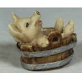 MINIATURE PIGGY IN A BARREL (ADORABLE) BID NOW!!!