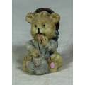 MINIATURE BABY BEAR EATING OUT OF THE POT (ADORABLE) BID NOW!!!