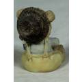 MINIATURE BABY BEAR EATING OUT OF THE POT (ADORABLE) BID NOW!!!