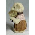 MOTHER BEAR HOLDING A PAN (CREPE PAPER VERY UNUSUAL)BID NOW!!!