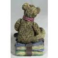 VINTAGE BEAR COLLECTION BY LEONARDO (BEAR WITH A BELL AND SCHOOL BOOKS)(AWESOME)-BID NOW!!!