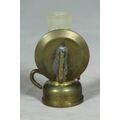 MINIATURE BRONZE PARAFFIN LAMP WITH REFLECTOR-BID NOW!!