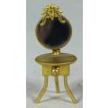 MINIATURE BRASS VANITY MIRROR ON A TABLE-BID NOW!!