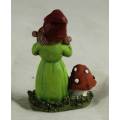 MINIATURE GARDEN GNOME-PLAYING A FLUTE(LOVELY) BID NOW!!