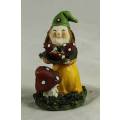 GARDEN GNOME WITH MUSHROOMS(LOVELY) BID NOW!!