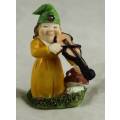 MINIATURE GARDEN GNOME-PLAYING THE VIOLIN(LOVELY) BID NOW!!