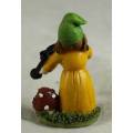 MINIATURE GARDEN GNOME-PLAYING THE VIOLIN(LOVELY) BID NOW!!