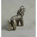 MINIATURE SILVER PLATED LEAD POOCH(LOVELY)BID NOW!!