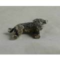 MINIATURE SILVER PLATED LEAD POOCH(LOVELY)BID NOW!!