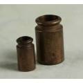 MINIATURE BRASS-PAIR OF CONTAINERS-BID NOW!!