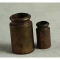 MINIATURE BRASS-PAIR OF CONTAINERS-BID NOW!!
