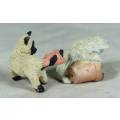 PAIR OF HARD PLASTIC PLAYFUL CATS(LOVELY) BID NOW!!!