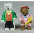 PAIR OF PLASTIC BEARS (LOVELY) BID NOW!!