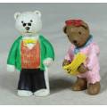 PAIR OF PLASTIC BEARS (LOVELY) BID NOW!!