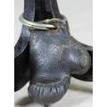 OLD BLACK GIN LEATHER BOXING GLOVE KEYRING(CLASSIC)BID NOW!!