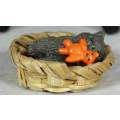 KITTY WITH A BEAR IN A BASKET-(LOVELY)BID NOW!!