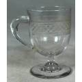 ENGRAVED GLASS CUP-(LOVELY)BID NOW!!
