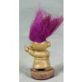 Miniature Troll With Book - Stamp - A Beauty - Bid Now!!!