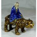 Mud Men Riding on A Tiger - Beautiful! - Bid Now!!!