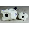 Pair of Graduated Blue and White Ducks - Beautiful! - Bid Now!!!