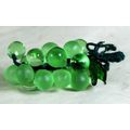 SMALL GLASS BUNCH OF GRAPES - GREEN - BID NOW!!!